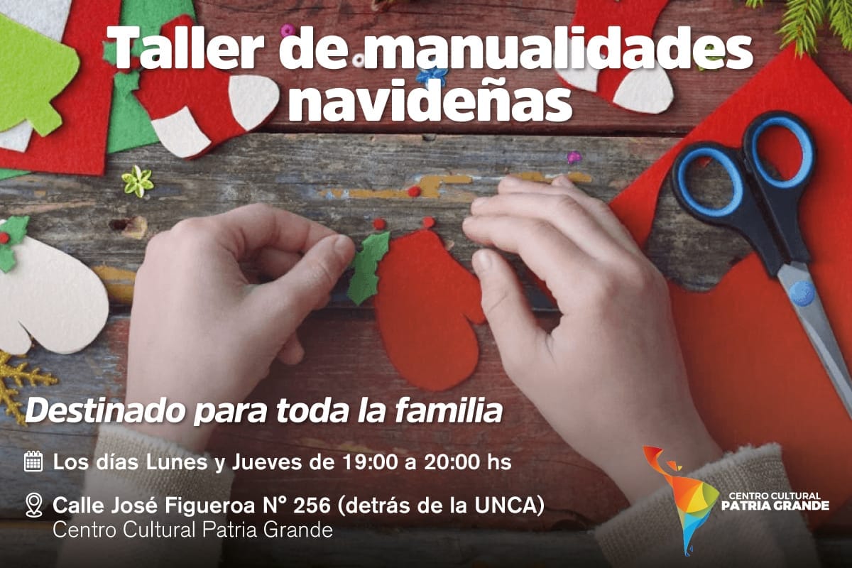 ¡Nueva propuesta! Te invitamos al taller de manualidades navideñas