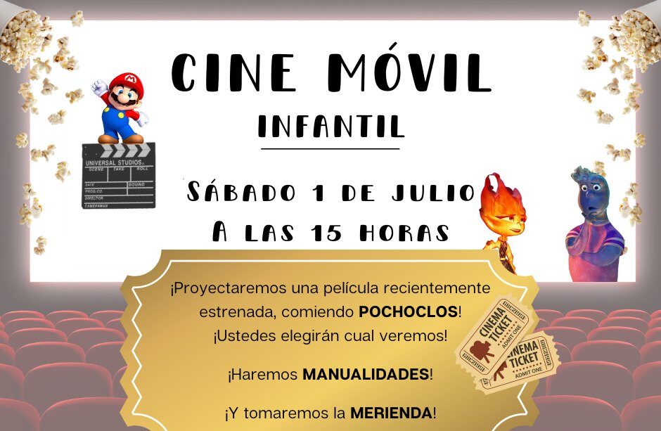 ¡Cine móvil para los más chiquitos en el Barrio San Antonio Sur!