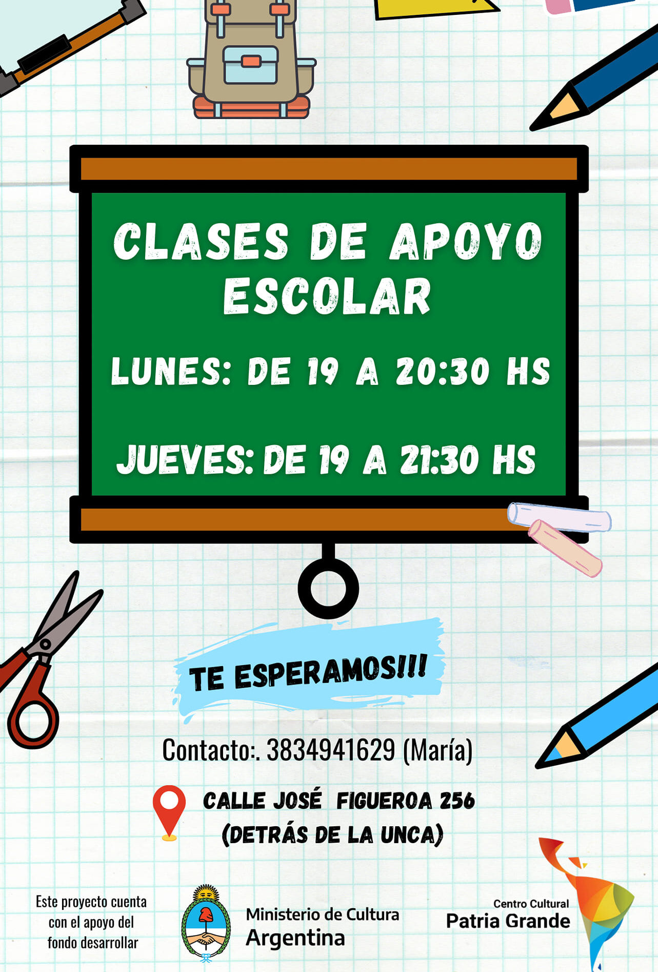 ¡Iniciamos las clases de apoyo gratuitas!