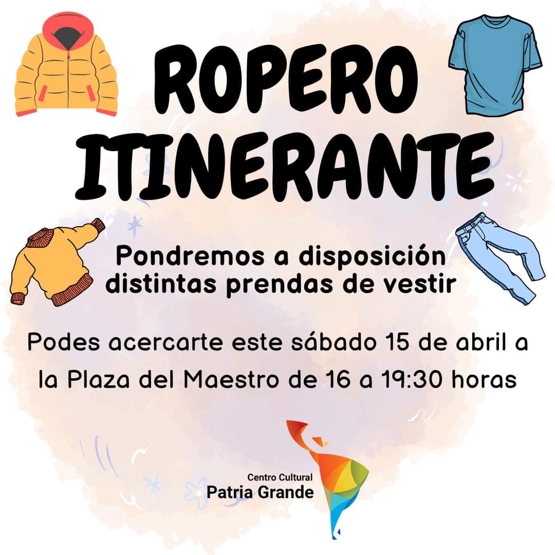 Ropero Comunitario: ¡Acercate a la Plaza del Maestro!