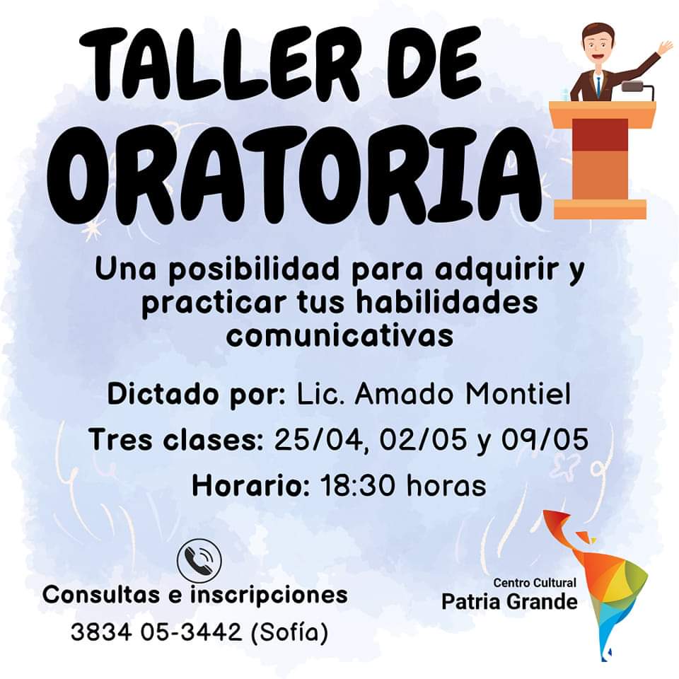 ¡Llega el Taller de Oratoria!