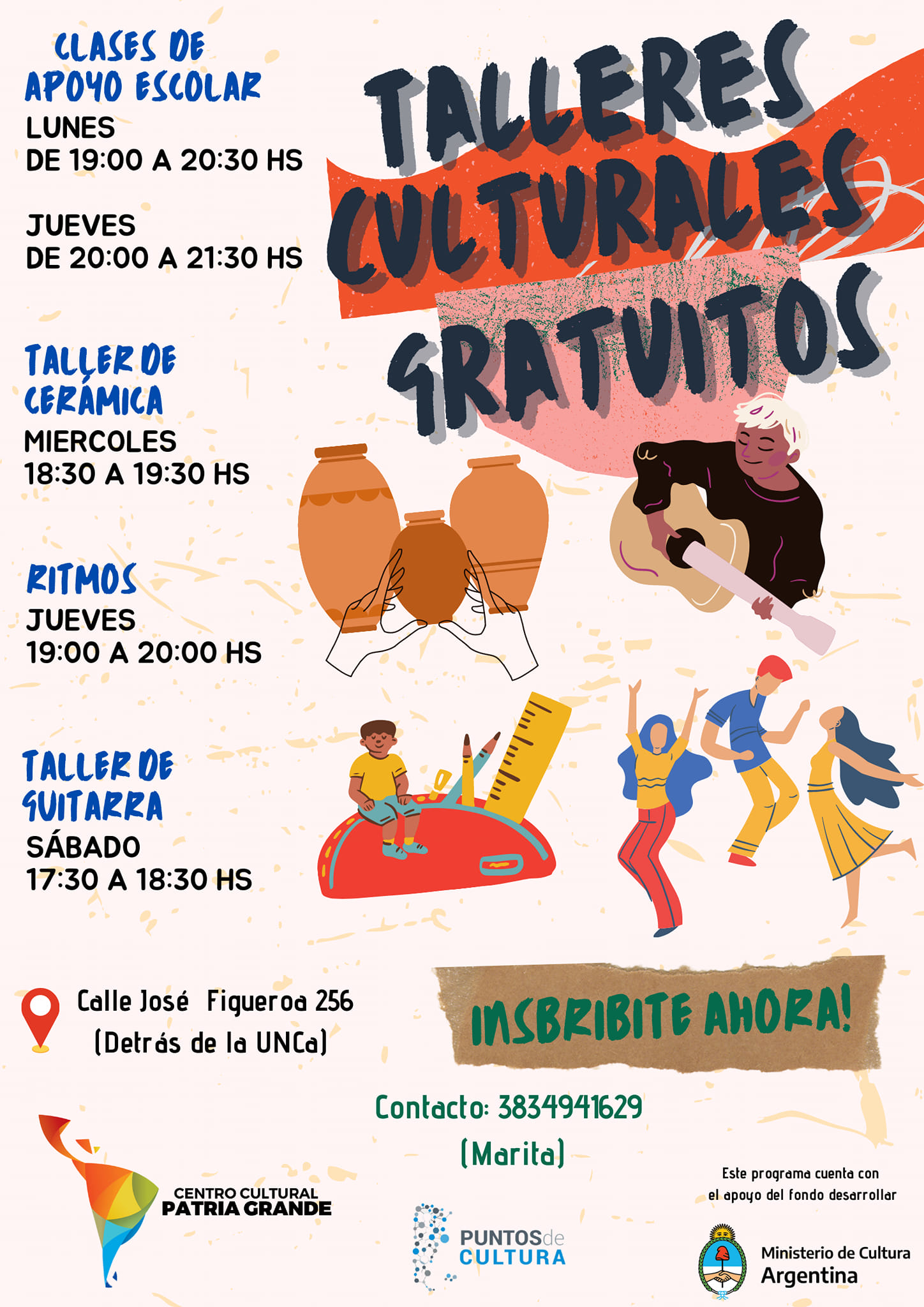 ¡Arrancamos! Inscribite a nuestros talleres culturales gratuitos