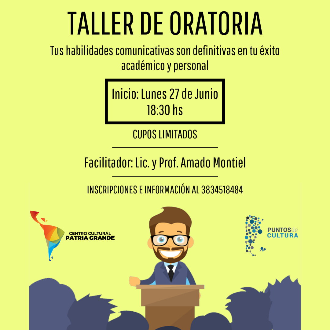 LLega el primer taller de oratoria: cupos limitados