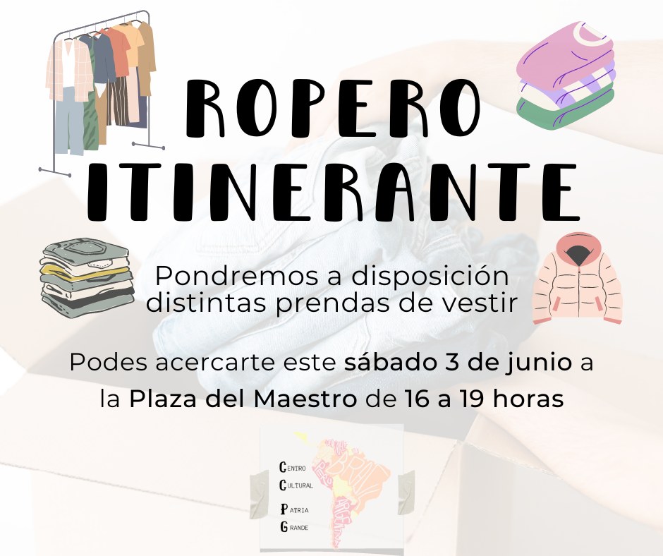 El Ropero Comunitario acercará sus prendas a la Plaza del Maestro