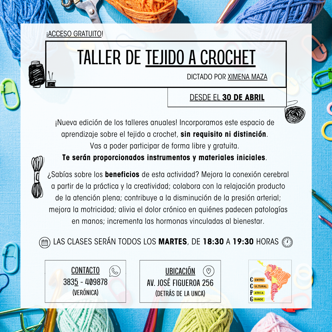 ¡Arrancamos un nuevo taller gratuito, desde el martes 30 de abril!