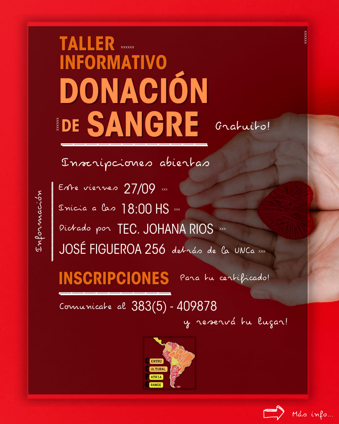 Taller informativo sobre donación de sangre